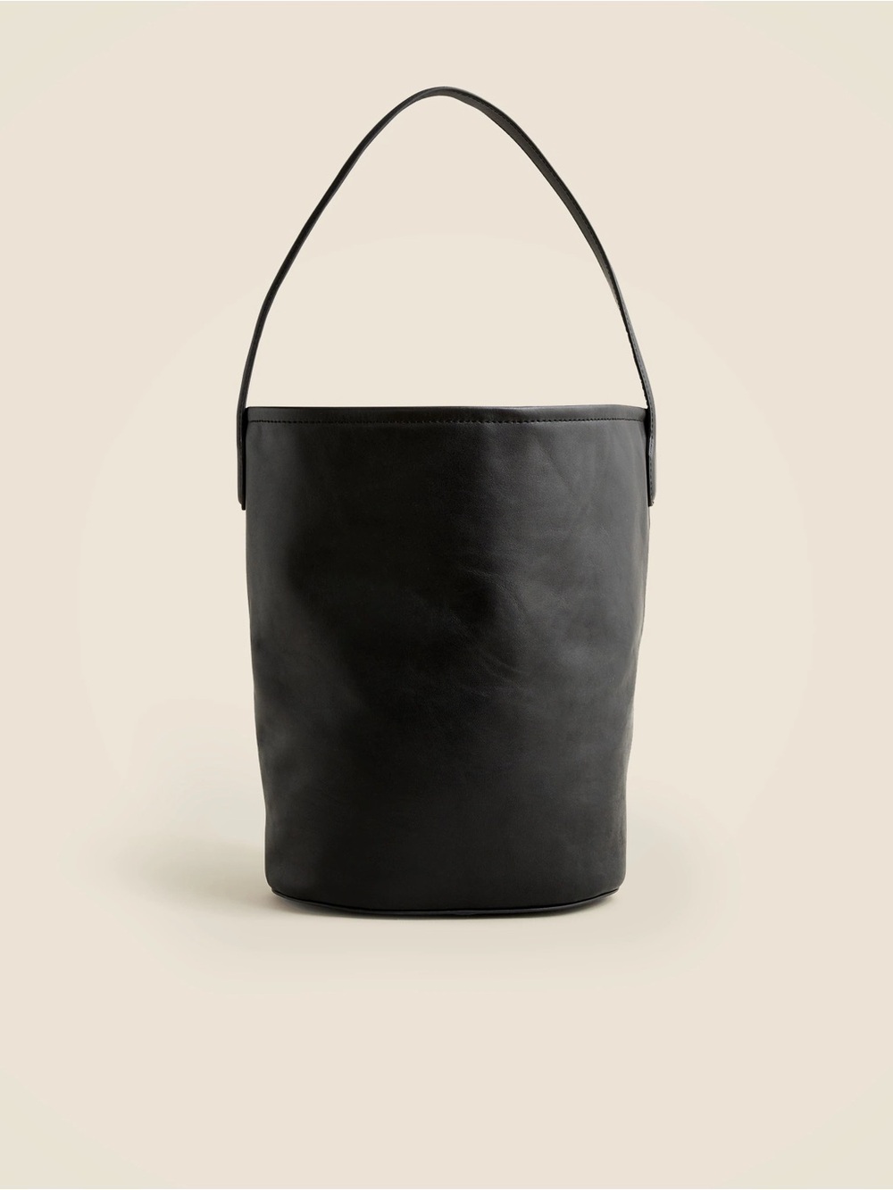 NWOT J.Crew Berkeley Bucket Bag Black Leather